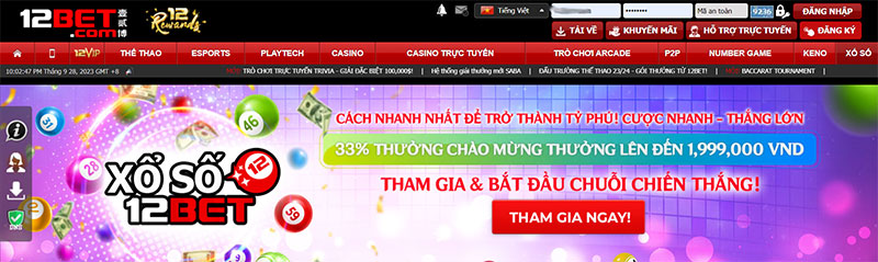 xổ số 12bet "</p