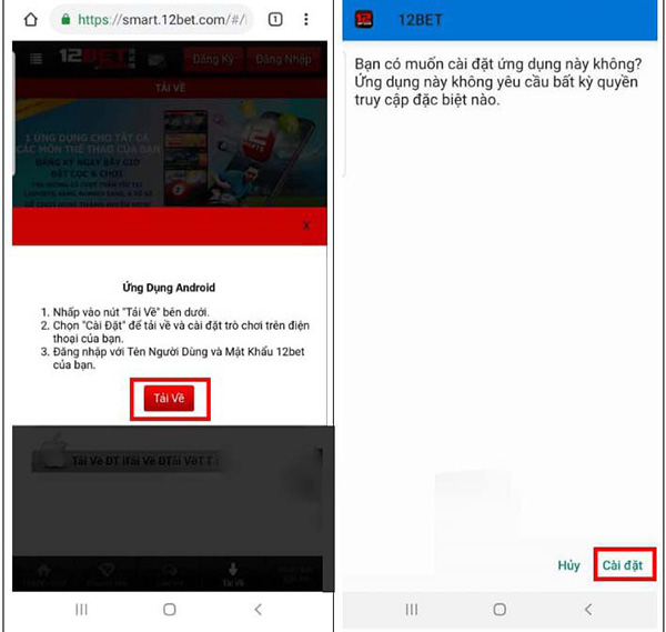 Tải app 12bet android Tải app 12bet android